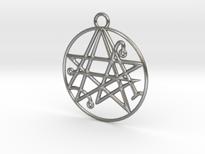 Cthulhu Sigil of the Gateway Pendant in Natural Silver