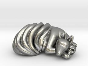 Nine-tailed fox (kyuubi) in Natural Silver