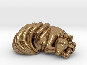 Nine-tailed fox (kyuubi) in Natural Brass