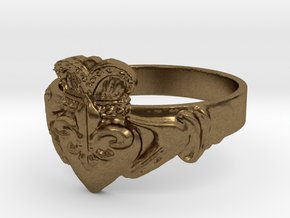 NOLA Claddagh, Ring Size 7.5 in Natural Bronze