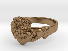 NOLA Claddagh, Ring Size 5 in Natural Brass