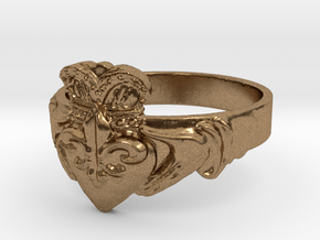 NOLA Claddagh, Ring Size 6.5 in Natural Brass