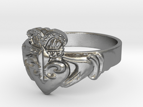 NOLA Claddagh, Ring Size 7.5 in Natural Silver