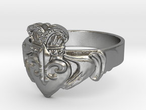 NOLA Claddagh, Ring Size 9 in Natural Silver