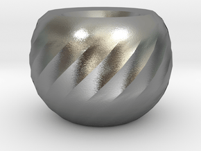 twisted ball vase 2 in Natural Silver