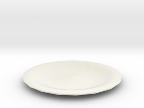 twisted red cap plate in White Natural Versatile Plastic