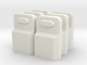 XT60 connector safety cap (6 pieces) in White Natural Versatile Plastic