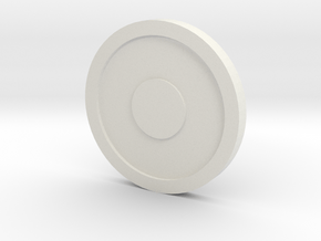 Poker chip in White Natural Versatile Plastic