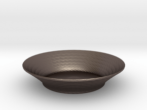 nero salad bowl 2 in Polished Bronzed Silver Steel