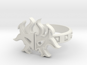 Magic: The Gathering  Rakdos Ring(US Size12) in White Natural Versatile Plastic
