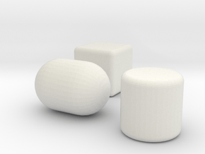 the prims footstools collection in White Natural Versatile Plastic