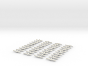 40 missiles / torpedoes in White Natural Versatile Plastic