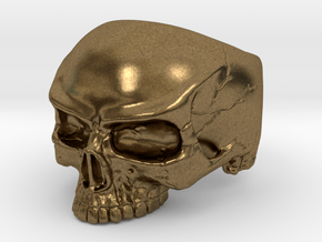 WR Ring HalfSkull - Size 3.5 in Natural Bronze