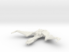 Qu'Hegh Bird Of Pray Class Cruiser -wings Up- in White Natural Versatile Plastic