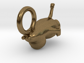 MoominTroll Sleepy Charm15mm in Natural Bronze
