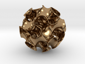 Gyroid Sphere in Natural Brass