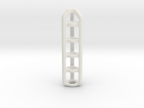 Tritium Lantern 4A (Silver/Brass/Plastic) in White Natural Versatile Plastic