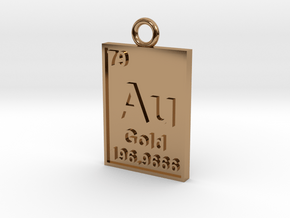 Gold Periodic Table Pendant in Polished Brass