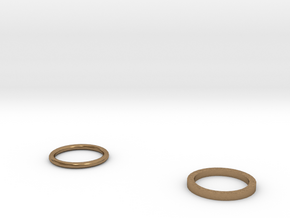 Two rings in Natural Brass