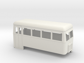 1:32/1:35 railbus 4w double end  in White Natural Versatile Plastic