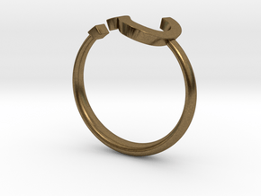 Question Mark Ring - Size US 6 in Natural Bronze