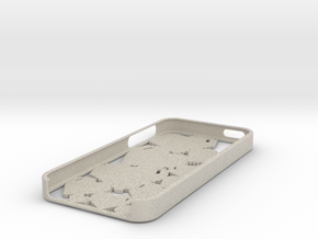Pixel Heart iPhone 5 Case in Natural Sandstone