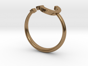Question Mark Ring - Size US 6 in Natural Brass