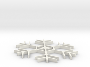 Amazing Snowflake Doily  in White Natural Versatile Plastic