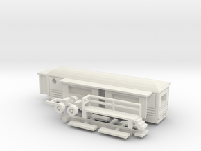 Wohnwagen rundes Dach für 1:220 (z scale) in White Natural Versatile Plastic