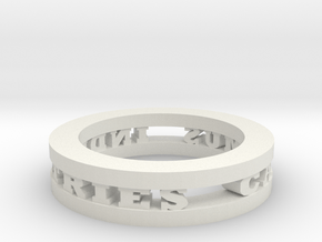 Ring in White Natural Versatile Plastic