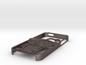 Alien iPhone 5 case in Polished Bronzed Silver Steel
