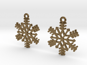 Snowflake Earrings in Natural Bronze