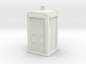 Tardis in White Natural Versatile Plastic