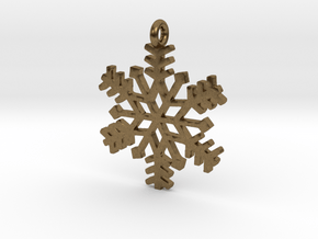 Snowflake Pendant in Natural Bronze