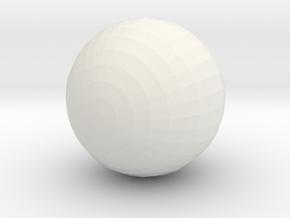 Red Ball with White :-) in White Natural Versatile Plastic