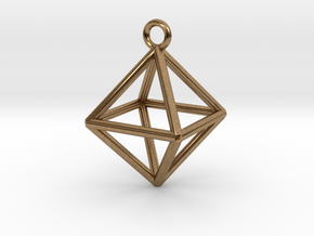 Hedra Earring in Natural Brass