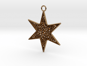 Star Ornament Medium in Natural Brass