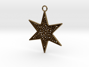 Star Ornament Medium in Natural Bronze