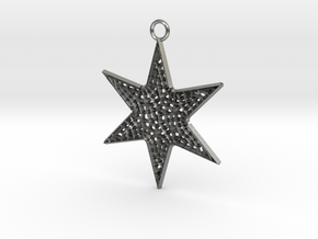 Star Ornament Medium in Natural Silver