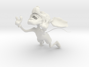 Mickey Mouse gone wild - jumping (tail) in White Natural Versatile Plastic