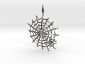 Spider & Web in Polished Silver