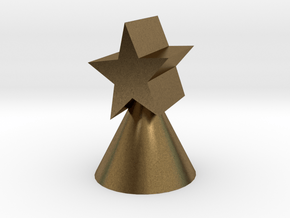Xmas star ornament for small trees in Natural Bronze