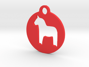 Darlecarlian Horse in Red Processed Versatile Plastic