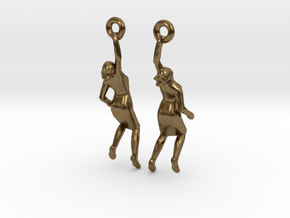 Earrings 'Golden lady' in Natural Bronze