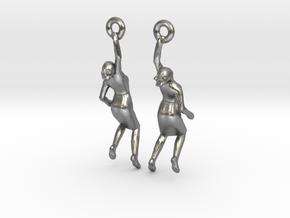 Earrings 'Golden lady' in Natural Silver