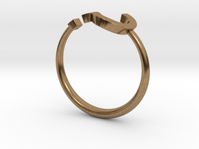 Question Mark Ring Size 11 in Natural Brass