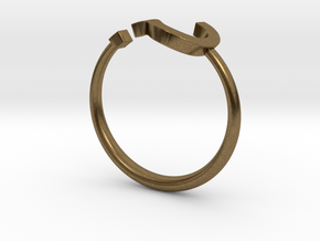 Question Mark Ring Size 11 in Natural Bronze
