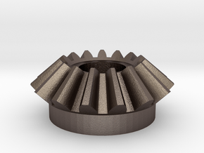Bevel Involute Gear M1.5 T15 in Polished Bronzed Silver Steel