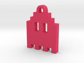 Pac Man Ghost 8-bit Earring 1 (looks up | moving) in Pink Processed Versatile Plastic