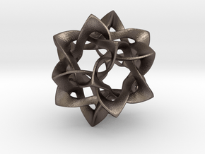 Icosahedron II, large in Polished Bronzed Silver Steel